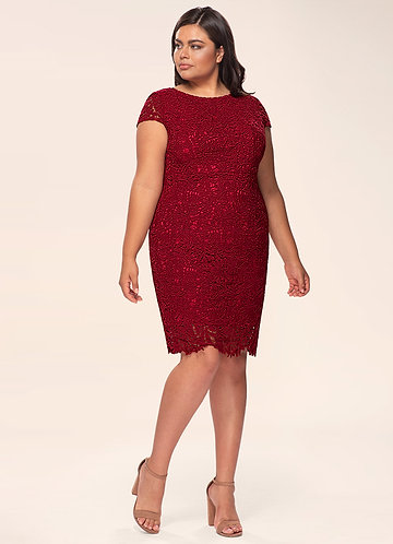 Heavenly Kiss Raspberry Lace Bodycon Dress