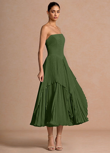 Kerensa Olive Midi Dress image1