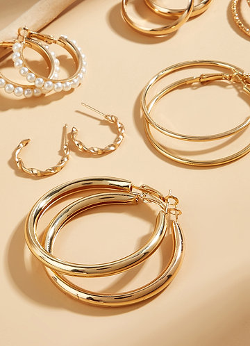 front Juego de 6 aretes versátiles
