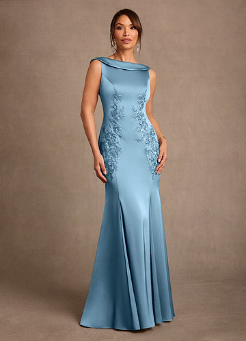 modest steel blue bridesmaid dresses Steel Blue Bridesmaid Dress,Tulle Bridesmaid Dress,Strappy Bridesmaid