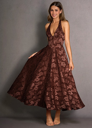 Isabeau Mocha Coco Midi Dress image1