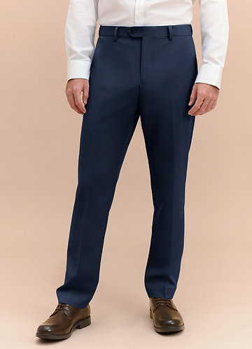front James Dark Navy Structured Stretch Dress Pants