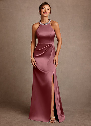dark turquoise formal dress Nora Satin Dress