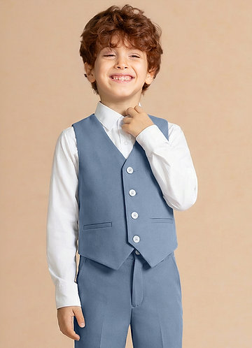 front Finn Dusty Blue Boy Vest