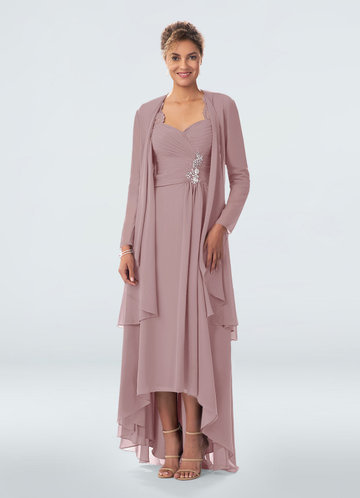 dusty mauve mother of the bride dress