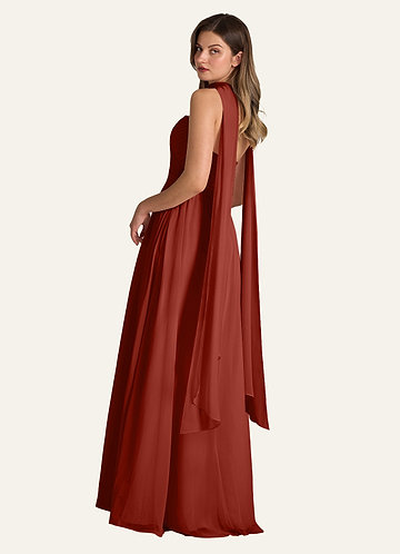 front Azazie Matching Color Chiffon Scarf