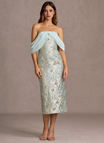 Heidi Sky Blue Midi Dress image1