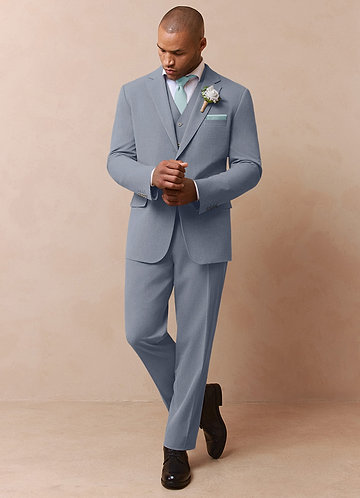 Savile Light Blue Wool Blend 3-Piece Suit