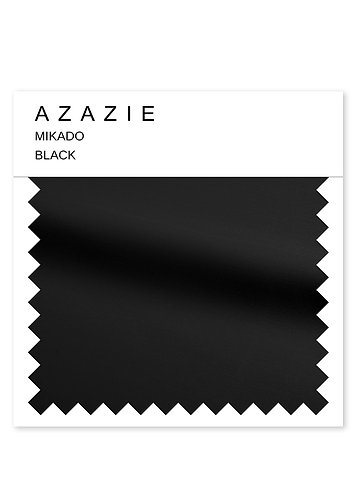 front Azazie Black Mikado Swatch