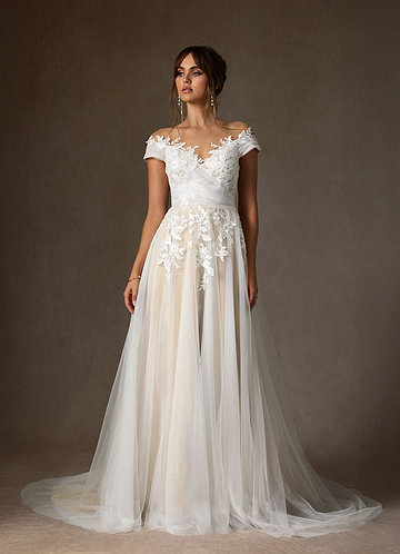 Azazie Cindy Wedding Dress front