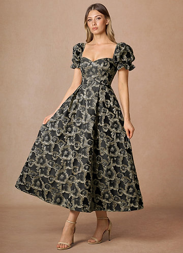 Amy Black Midi Dress image1