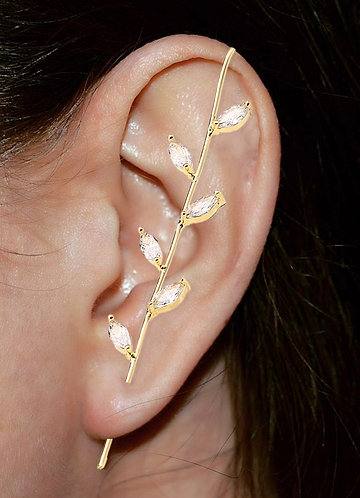 back_Unilateral Cross-Vine Earrings