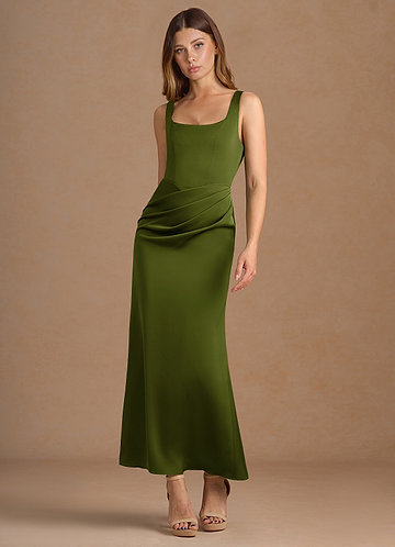 Jessamine Olive Green Maxi Dress image1