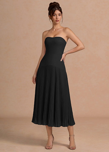 Yuliana Black Midi Dress image1