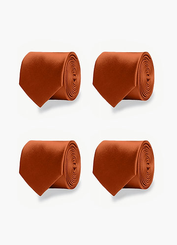front Matte Satin Matching Groomsmen Tie Set – 4 Pieces