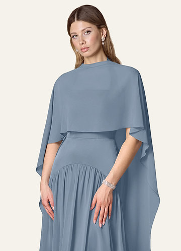 front Azazie Matching Color Chiffon Multiway Cape