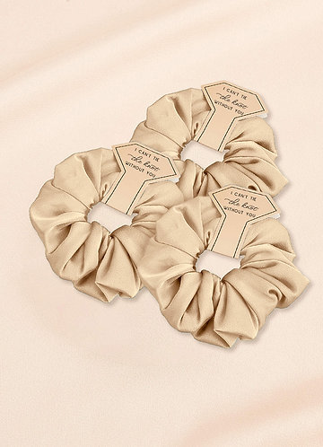 front Matching Color Bridesmaid Stretch Satin Over Size Scrunchies