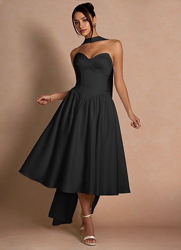 Teylora Black Midi Dress image1