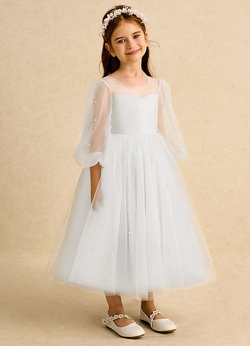 Azazie Trudy Klänningar för brudeflicka Klä Balklänning i Tyll Älskling Halsringning image1