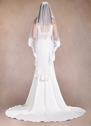 front Persila Lace Waltz Length Veil