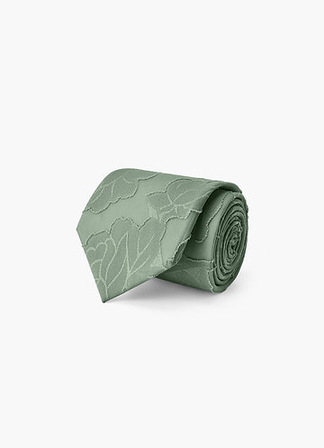 front Floral Burnout Wide Tie