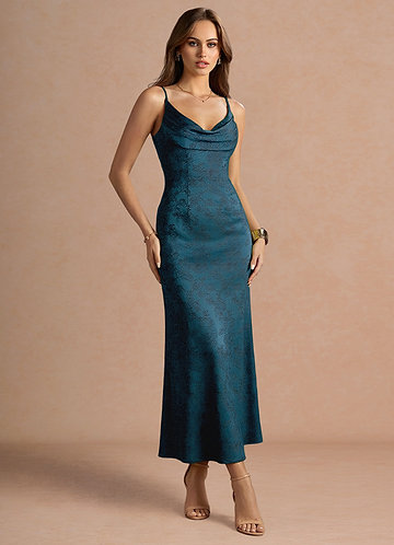 Leah Navy Black Maxi Dress image1