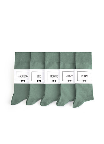 front Men's Dress Socks with Custom Label