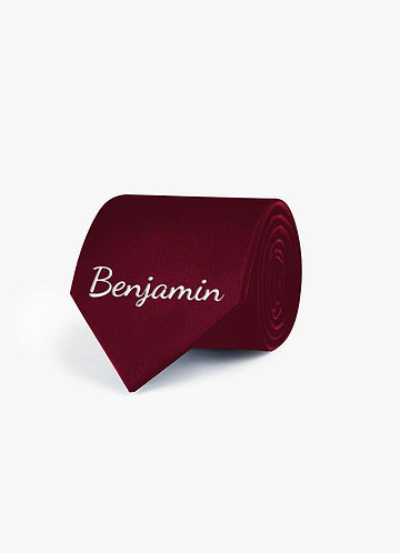 front Corbata ancha bordada de satén elástico personalizada