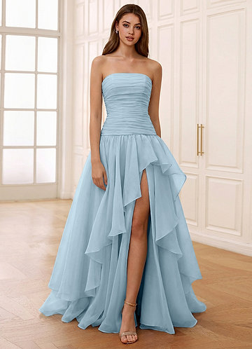 Ocavivien Azul Tímido Vestido de baile de tule image1