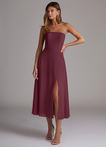 Cabernet Midi Or Knee Length Bridesmaid Dresses | Azazie Cabernet Midi Or Knee Length Bridesmaid Dresses | Azazie
