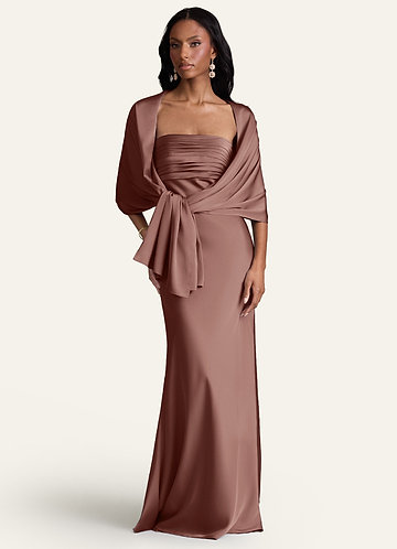 front Azazie Matchende Farve Aleena Stretch Satin Sjal