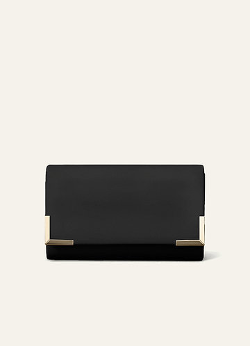 front Pu Metal Embellished Envelope Bag