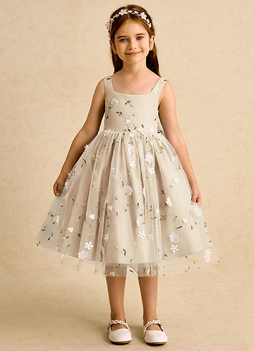 sachin and babi light blue dress Elegant Champagne Glitter Birthday Flower Girl Dresses 2024 Ball Gown Scoop  Neck Short Sleeve Floor Length Long