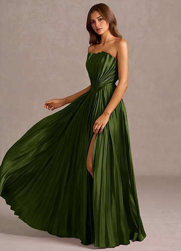 Vestido Verde Oliva Largo Kaia image1