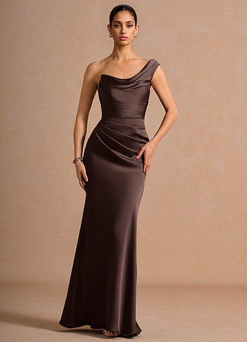long green dress with sleeves Long Wedding-Guest Dress with Long Sleeves