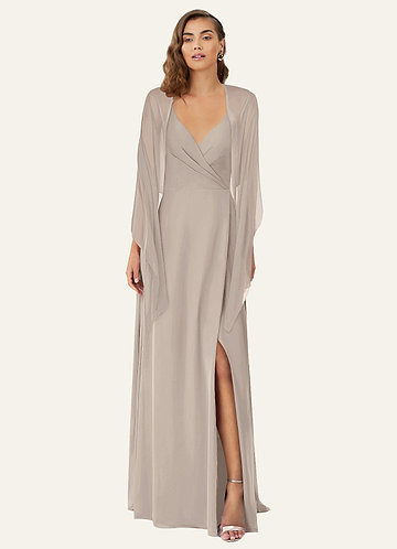 front Azazie Matching Color Ireland Chiffon Shawl