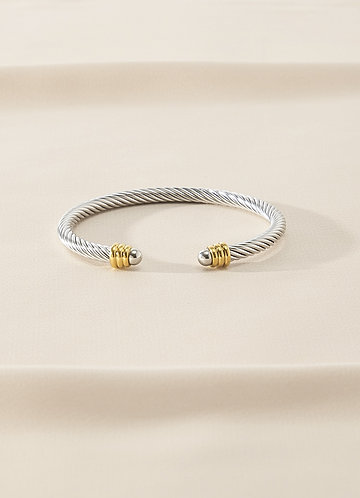 front Bracciale intrecciato in metallo misto