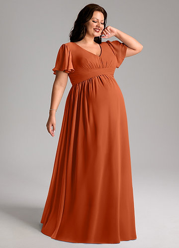sheer dress party Sheer Embellished Scoop Neck Evening Gown in Honey - 4 main image 0