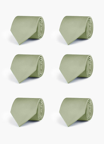 front Matchende slipssæt i stretchsatin til forlovere – 6 dele