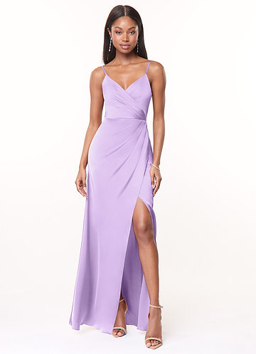 Purple high low bridesmaid dresses best sale