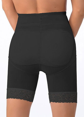 back_High Waisted Mid Thigh Padded Butt Shaper with Tummy Control
