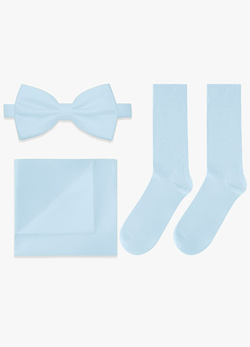 front Passendes Set aus Fliege, Einstecktuch und Socken