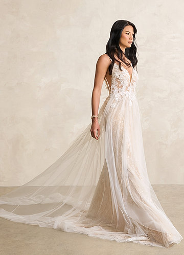 Sand color wedding dress hotsell