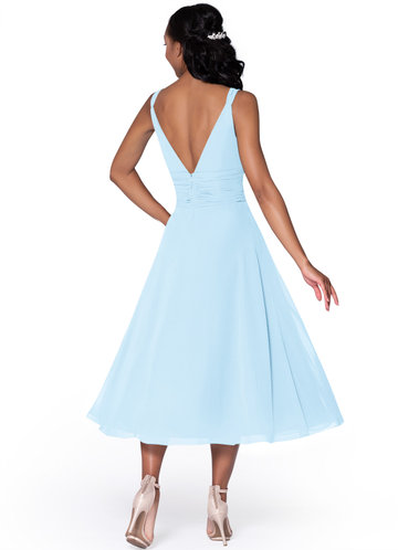 Sky Blue / Tea Length Bridesmaid Dresses | Azazie