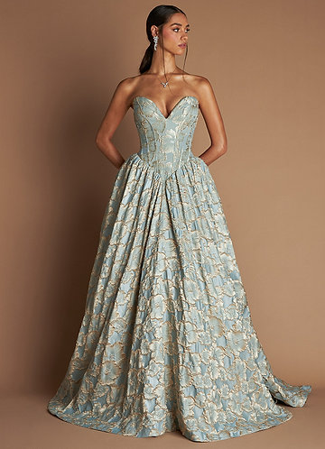 Maya Vintage Blue Gown image1