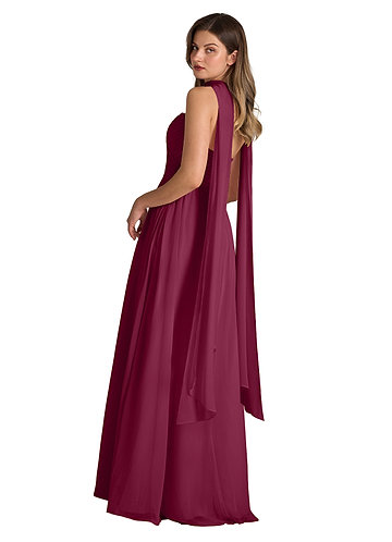 front Azazie Matching Color Chiffon Scarf 0
