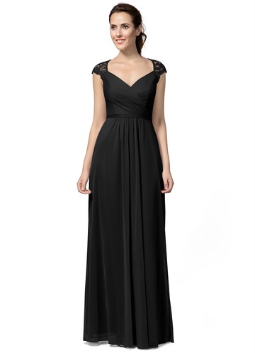 Black / Floor Length Bridesmaid Dresses | Azazie