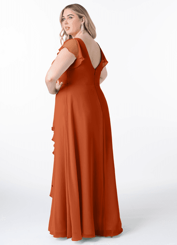 burnt orange formal dress plus size AW Eleanora Burnt Orange Bridesmaid Dresses