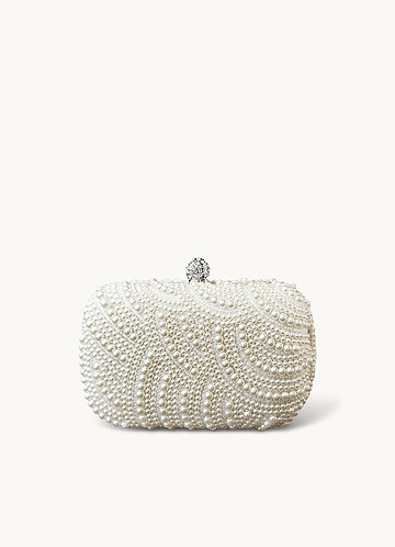 front Pearl Embellished Clutch