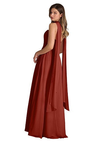 front Azazie Matching Color Chiffon Scarf 0
